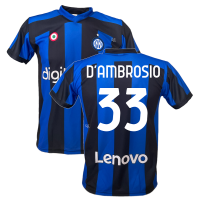 Maglia Inter D'Ambrosio 33 ufficiale replica 2022/2023 